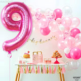KatchOn, Giant Hot Pink Number 9 Balloon - 40 Inch | Foil 9 Birthday