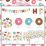 Donut Party Supplies Kit for 24 Sweet 1st Birthday Two Sweet and