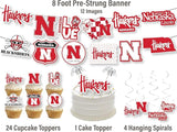 Nebraska Huskers Party Supplies for Football, Birthday Gift,