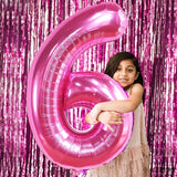 KatchOn, Giant Hot Pink Number 6 Balloon - 40 Inch | 6th Birthday