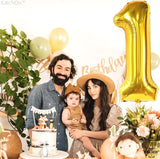 KatchOn, Gold Number 1 Balloons For First Birthday - 40 Inch | Number