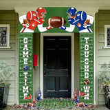 3 Pcs Football Party Decorations Porch Sign Banner Football Welcome