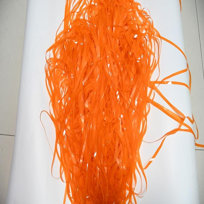 BRAVESHINE 1 Black 1 Orange Tinsel Photo Backdrop Curtains -