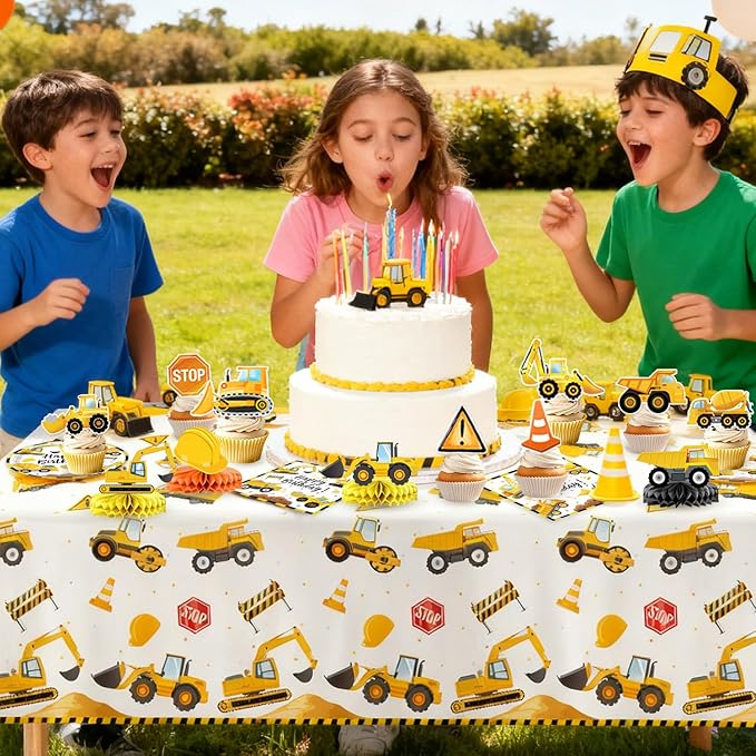Construction Birthday Party Supplies Plates Napkins Cups Cutlery