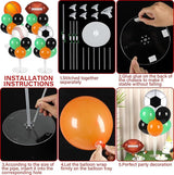 4 Sets Sports Party Balloons Stand Kit with Basketball Football