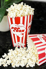 15 Movie Night Popcorn Paper Boxes Buckets 7.75 Inches Tall Large &