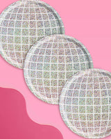 xo, Fetti Holographic Disco Ball Paper Plates - 25 pk, 9" |
