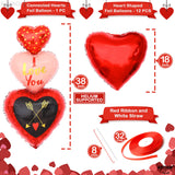 KatchOn, Red Heart Balloons Decorations - Pack of 13 | I Love You