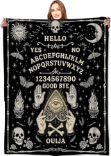 Ouija Board Blanket Halloween Holiday Decor Gothic Spirit Witch