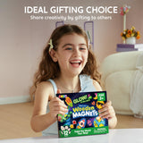 JOYIN 12 Glow in The Dark Wooden Magnets for Kids, Paint Your Own Arts
