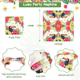 96PCS Tropical Plates and Napkins Hawaiian Cups Luau Party Tableware