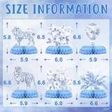 Blue Toile de Jouy Safari Baby Shower Centerpieces – 12 PCS Blue &