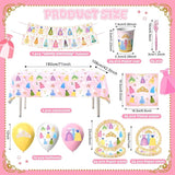 134Pcs Princess Birthday Party Decorations for Princess Party