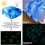 Wesan Glow in The Dark Galaxy Blanket Space Gifts for Kids Boys Girls