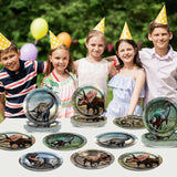 72PCS Dinosaur Birthday Plates Dinosaur Party Supplies Dino World