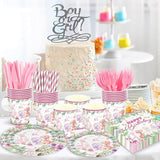 168PCS Dinosaur Party Supllies for Girls Pink Cartoon Dino Birthday