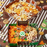 50 Pcs Football Plates Kit Large Football Snack Holder for Tailgate