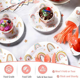 145 Pcs Boho Birthday Party Supplies Include Rainbow Plates