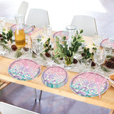 96PCS Mermaid Plates and Napkins Tableware Set Mermaid Party