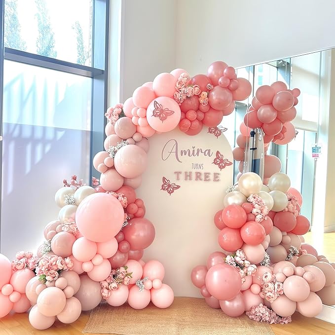 HILAVO Dusty Pink Balloons 12 Inch Blush Pastel Light Baby Pink and