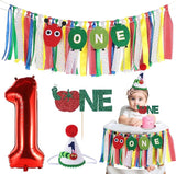 Hungry Caterpillar Highchair Banner for Baby First Birthday Party