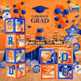 Graduation Decorations Class of 2026 - Orange and Blue Graduation