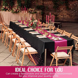 Breling 12 Pack Black and Hot Pink Disposable Plastic Tablecloths and