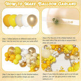 Ouddy Party Yellow Gold Balloons Arch Garland Kit, Different Sizes 18