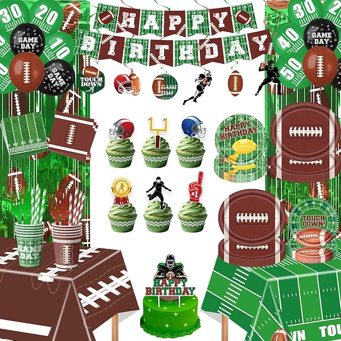 Football Party Decorations for Game Day & Tailgate Events 220 Pcs
