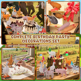 26 PCS Jungle Animal Birthday Party Decorations with Farm Animal