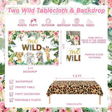 231 PCs Two Wild Birthday Decorations Girl Hombae Jungle Safari