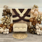 60pcs Brown and Gold Balloons for Neutral Bridal Shower, Birthday,