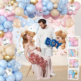 Bear Gender Reveal Balloon Boxes Decorations 158pcs Pink Blue