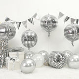 Disco Ball Balloons 4PC,Foil Disco Balloons 22 Inch 4D Round Meta Meta