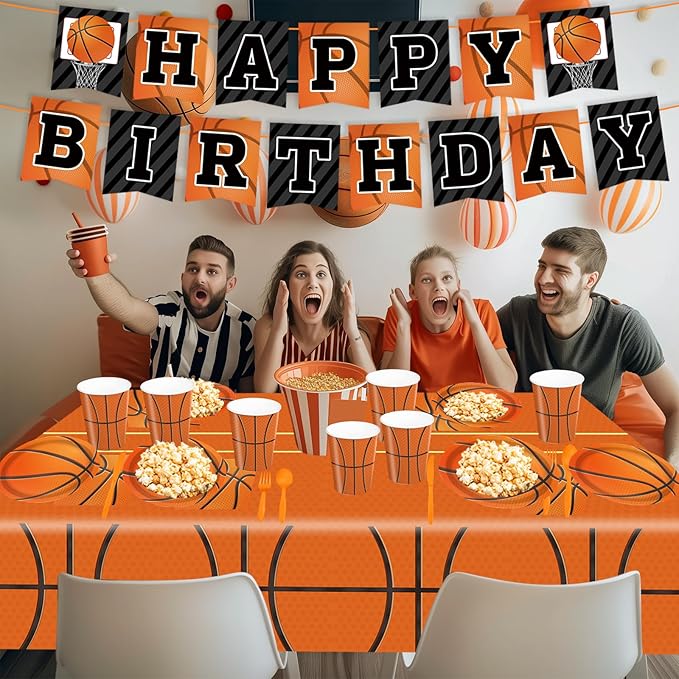 170Pcs Basketball Party Supplies Basketball Birthday Decorations