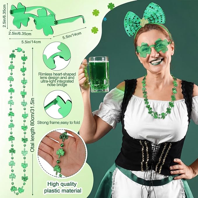 36 Pieces St Patricks Day Favors Set Including 12