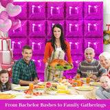 Hot Pink Square Foil Balloons 25 Pcs Metallic Hot Pink Balloons Wall