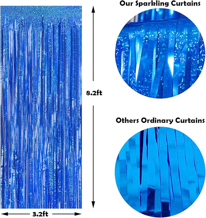 Melsan Graduation Decorations 2026, Tinsel Curtain Backdrop for