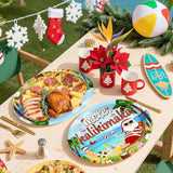 50Pcs Summer Christmas Party Supplies 10” x 12” Tropical Hawaiian