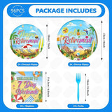 96Pcs Tropical Retirement Party Decorations Hawaiian Aloha