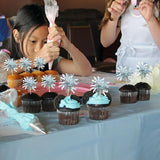 Gyufise 30Pcs Foil Firework Cupcake Toppers Sparkle Tinsel Cake #19