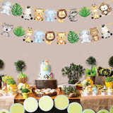 Jungle Safari Banners 2pcs Safari Animals Birthday Party Cutout