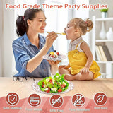 175PCS Rose Gold Party Supplies,Rose Gold Dot on White Paper Plates
