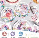 192pcs Unicorn Plates Napkins Unicorn Birthday Party Supplies