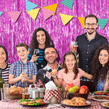 BOMSI 5 Pack Hot Pink Party Decorations - Tinsel Curtain Streamers