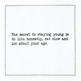 Five Star Funny 50th Birthday Quotes | White Cotton Cocktail Napkins
