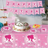 194 Pcs Pink Princess Party Supplies Kit for 24 Guests Disposable