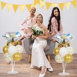 Engagement Party Balloons Stand Kit 2 Sets With 2 Diamond Ring Foil