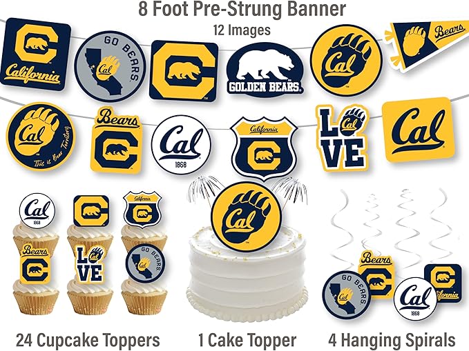Cal Party Supplies for Football, Birthday Gift, UC Berekeley