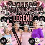 Elegant Rose Gold Retirement Decorations Kit for Women Features